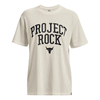 (WMNS) Under Armour Project Rock Heavyweight T-shirt 'White' 1377449-130