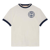 (WMNS) Gucci Cotton jersey T-shirt with Gucci embroidery 'Off White' 756596-XJFV8-9088