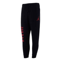 Air Jordan Essentials Holiday Sweatpants 'Black Red' FD7468-010