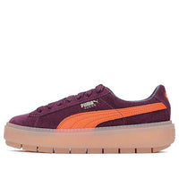 (WMNS) PUMA Suede Platform Trace 'Winetasting Flame' 367057-01