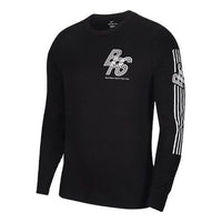 Nike Dri-Fit Printing Running Sports Long Sleeves Black DH4345-010