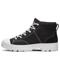 (WMNS) Skechers Roadies High-Top Canvas Shoes Black 74380-BLK