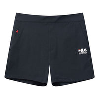 (WMNS) FILA Logo Printing Knitting Shorts Blue F11W028619F-NV