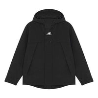 New Balance Logo SS22 Embroidered Colorblock Hooded Jacket Unisex Black 5AC14103-BK
