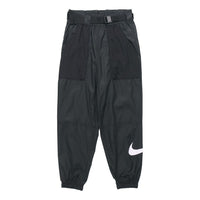 (WMNS) Nike Sportswear Swoosh Woven Casual Sports Long Pants Black CJ3777-010