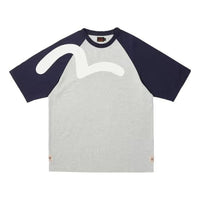Palace x Evisu Seagull Raglan T-shirt 'Grey Marl' P24EVES002