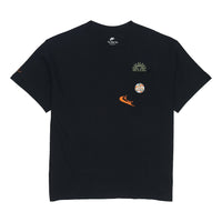 Men's Nike Logo Pocket Printing Round Neck Short Sleeve Black T-Shirt DR7967-010