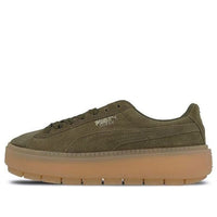 (WMNS) PUMA Suede Platform Trace 'Olive Night' 365830-03