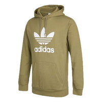 Men's adidas originals Trefoil Hoody Large Logo Printing Sports Green HE4952