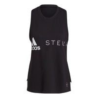 (WMNS) adidas By Stella McCartney Sportswear Logo Tank Top 'Black White' H59971