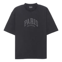 Balenciaga Cities Paris T-Shirt Medium Fit 'Nero' 612966TLVL71069