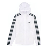 (WMNS) adidas Essentials 3-Stripes Windbreaker Asia Sizing 'White Black' H10243