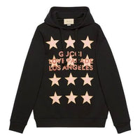 (WMNS) Gucci Logo Love Parade Cotton Hoodie 'Black' 615061-XJEQO-1082