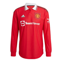 adidas Manchester United 22/23 Long Sleeve Home Authentic Jersey 'Red' HN5748