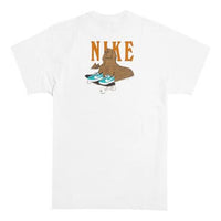 Nike SB Skate T-Shirt Back Shoe Skateboard Round Neck Short Sleeve White CU0297-100