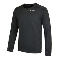 Men's Nike Reflective Logo Training Sports Running Long Sleeves Black T-Shirt DD4755-010