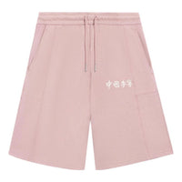 Li-Ning Embroidery Logo Straight Shorts 'Pink' AKSSA87-2