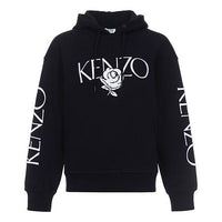 (WMNS) KENZO Rose Alphabet Logo Hoodie Black F952SW780952-99