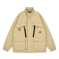 New Balance Men's New Balance Fleece Lined Stay Warm Woven Sports Jacket Khaki AMJ21357-MS
