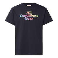 Nike ACG Gradient Multi-Color Alphabet Printing Short Sleeve Black CV7548-010