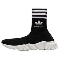 (WMNS) Balenciaga x adidas Originals Speed Sneakers 'Black White' 711198WBDV11090