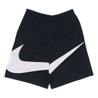 Men's Nike Colorblock Large Logo Printing Casual Shorts Black DQ1169-010