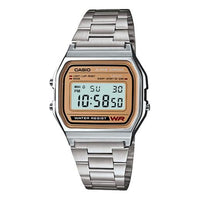 CASIO Stainless Steel Strap Mens Silver Digital A158WEA-9