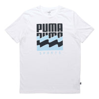 PUMA Summer Graphic Alphabet Large Logo Printing Short Sleeve White 583875-02
