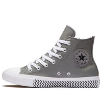 (WMNS) Converse Chuck Taylor All Star High Top Leather Grey White 566130C