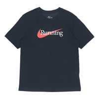 Nike Running Logo Printing Sports Short Sleeve Black CW0946-010