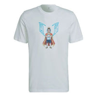 Men's adidas MESSI 3K G T Series Soccer/Football Sports Round Neck Short Sleeve White HA0902