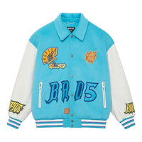 Li-Ning BadFive Graphic Baseball Jacket 'Blue White' AJPS001-2