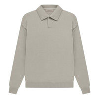 Fear of God Essentials SS23 Knit Long Sleeve Polo Shirt 'Seal' FOG-SS23-042