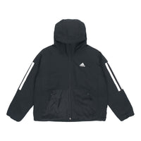 (WMNS) adidas BTS 3-Stripes Hooded Winter Jacket 'Black' DZ1518
