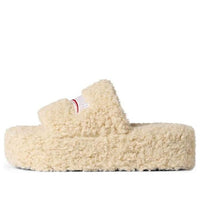 (WMNS) Balenciaga Platform Furry Slides 'Beige' 762826W2DO19796