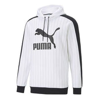 PUMA Pinstripe Stripes Sweatshirt White 530179-02