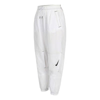 (WMNS) Nike Nsw Rpl Swsh Gx Hr Jggr Woven Casual Loose Bundle Feet Sports Pants/Trousers/Joggers Autumn White DD5573-100