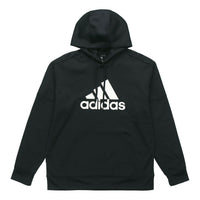 adidas Logo Printing hooded Pullover Sports Black DH9018