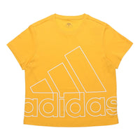 (WMNS) adidas FAV BL TEE Sports Casual Short-sleeve Tee Yellow GL7164