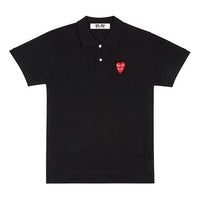 COMME des GARCONS PLAY Polo Red Family Heart 'Black' AZ-T290-051-1
