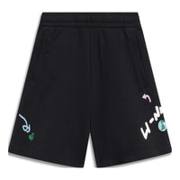 (WMNS) Li-Ning Graphic Shorts 'Black' AKST664-2