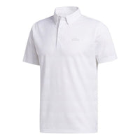 adidas Solid Color Logo Short Sleeve Polo Shirt White FS6880