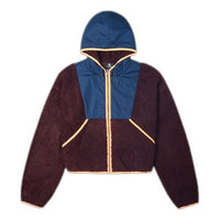 (WMNS) Converse Full Zip Fleece Hooded Jacket 'Red Currant' 10020285-A03