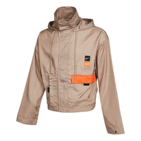 Nike KD Swoosh Embroidered Pattern Woven Basketball Jacket Khaki CV2404-245