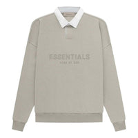 Fear of God Essentials SS23 Waffle Henley Rugby Seal Logo Polo 'Grey' FOG-SS23-053