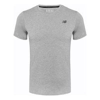 New Balance Men's New Balance Knit Tops Round Neck Breathable Sweat-Wicking Short Sleeve Gray AMT73080-AG
