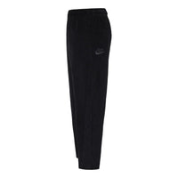 Men's Nike Solid Color Corduroy Cone Cropped Casual Pants/Trousers Black DO2324-010