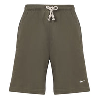 Nike SS22 Solid Color Drawstring Lacing Basketball Shorts Olive Green DQ5713-222