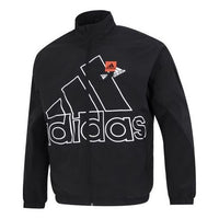 Men's adidas Mh Bp3 Wvjkt Large Logo Athleisure Casual Sports Woven Jacket Autumn Black HP1433