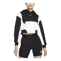 (WMNS) Nike Sportswear Oversized Fleece Hoodie 'Black White' DM6360-010